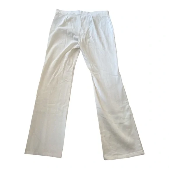 Urban Outfitters White Wide Leg Pants Zip Front Size 4 - Picture 6 of 7